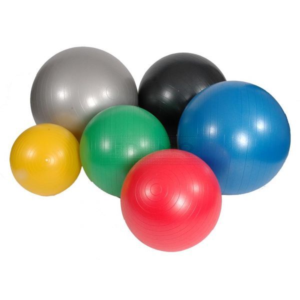 ABS Oefenbal - fysiotherapie bal - zit bal 95 cm zilver