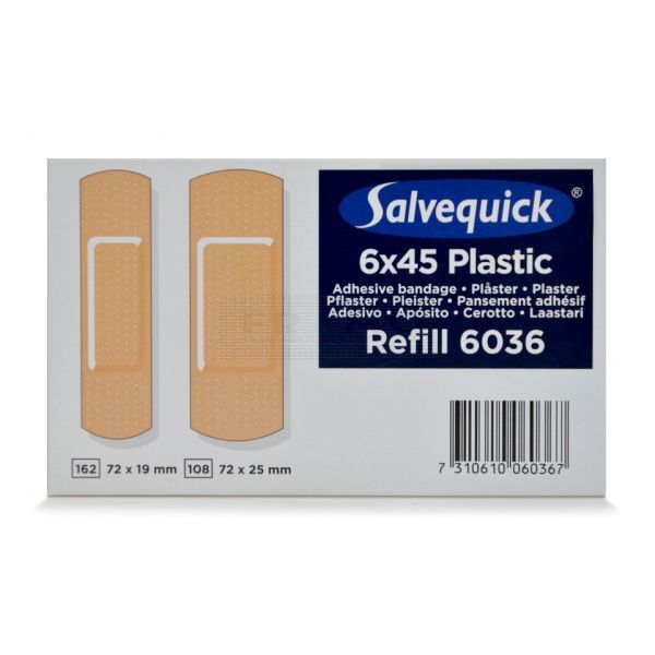 Salvequick 6036 navulling plastic 6 x 45 stuks