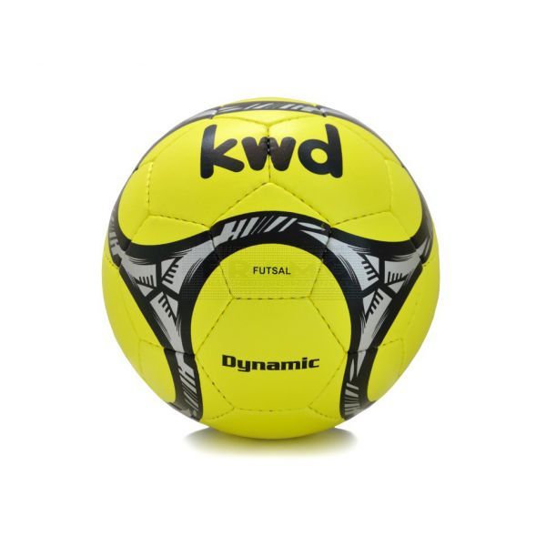 KWD zaalvoetbal dynamic indoor fluor/zwart/zilver maat 4