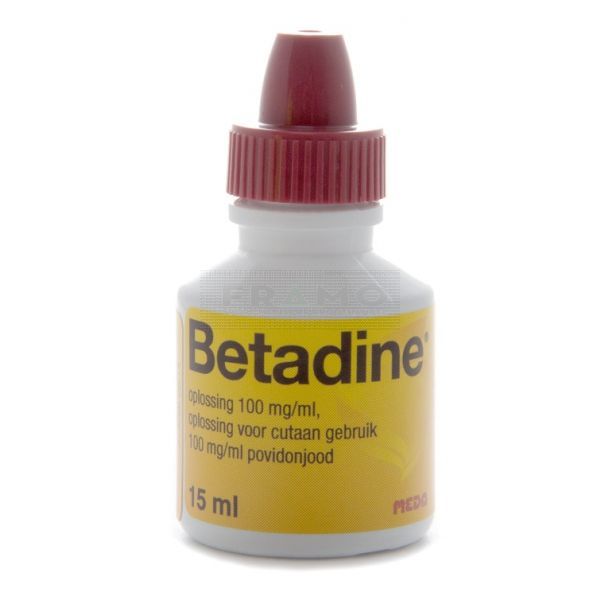 Betadine jodium oplossing 100 mg/ ml povidonjood 15 ml