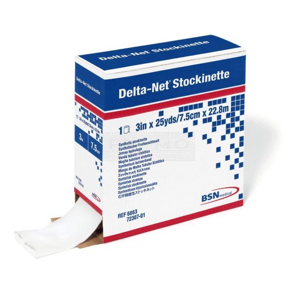 Delta-Net Stockinette synthetisch buisverband 23 meter x 20 cm wit