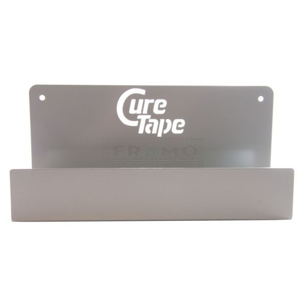 Curetape dispenser voor 5 rollen van 5 cm zilvergrijs leeg voorkant