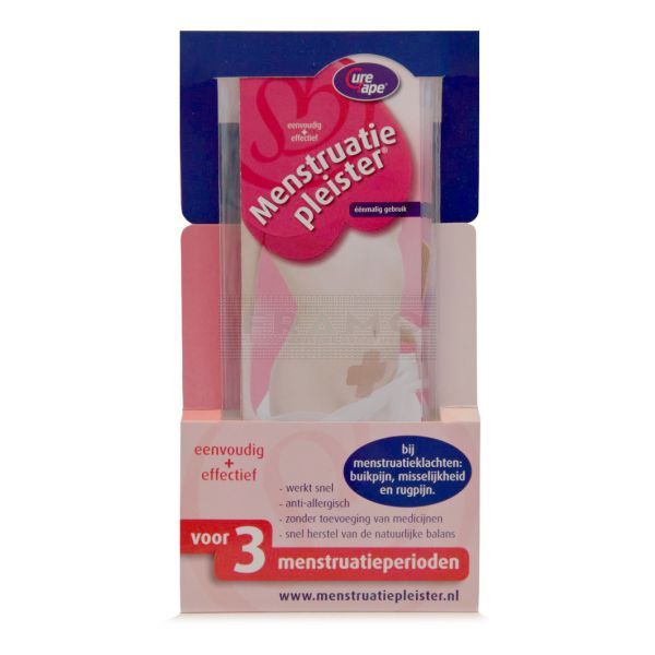CureTape menstruatiepleister 3 sets beige