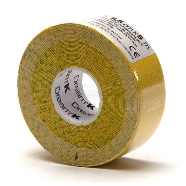 Dream K tape 2,5 cm x 5 meter geel