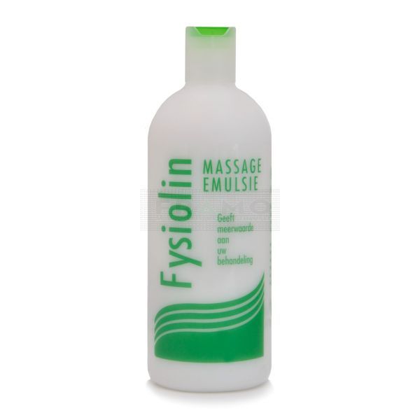Fysiolin massage olie - emulsie 500 ml parabenen vrij