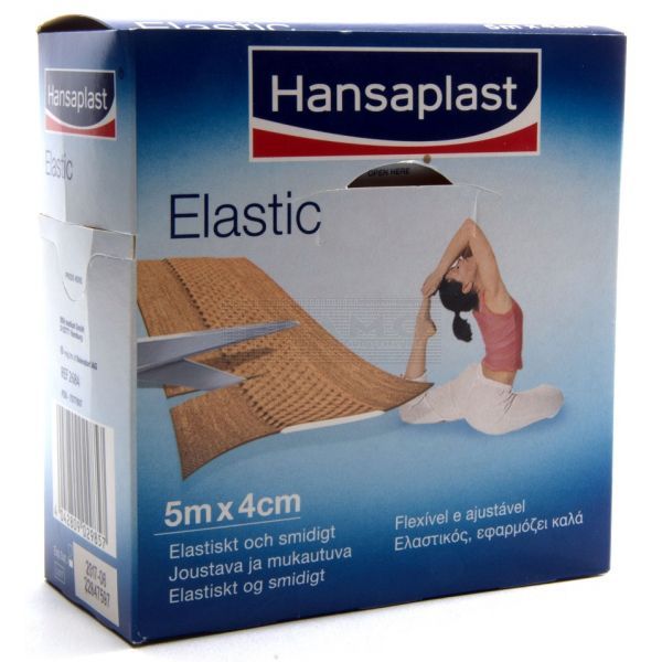 Hansaplast elastische wondpleister 4 cm x 5 meter