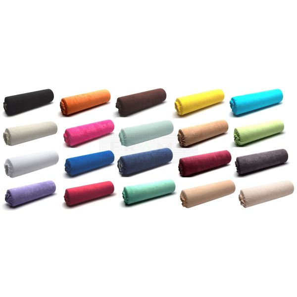 Badstofhoes overtrek voor massagerol 65 cm x 15 cm verkrijgbaar in 23 kleuren