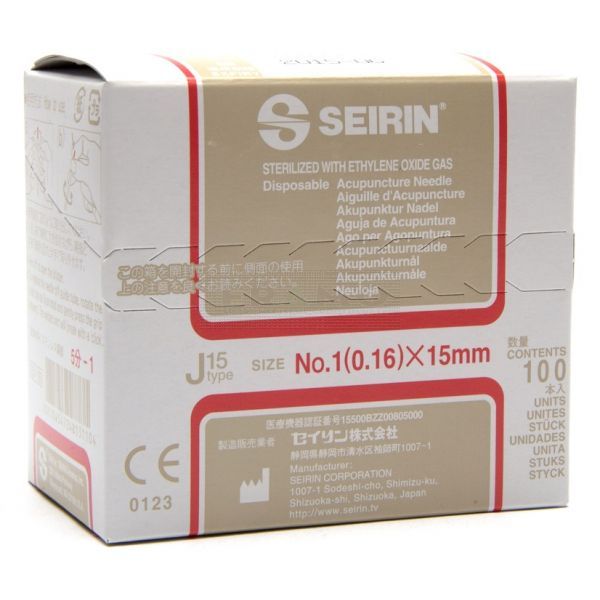 Seirin Type J naalden 0,16 mm 15 mm FRAMO