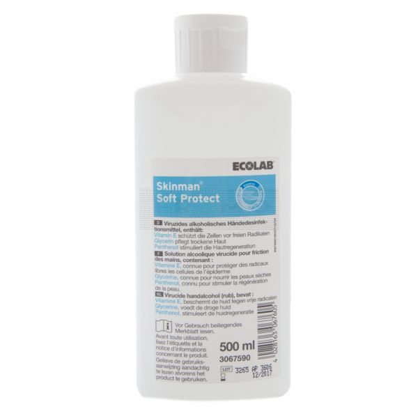 Skinman Soft Protect Ecolab handdesinfectie lotion 500 ml met vitamine E, glycerine en panthenol