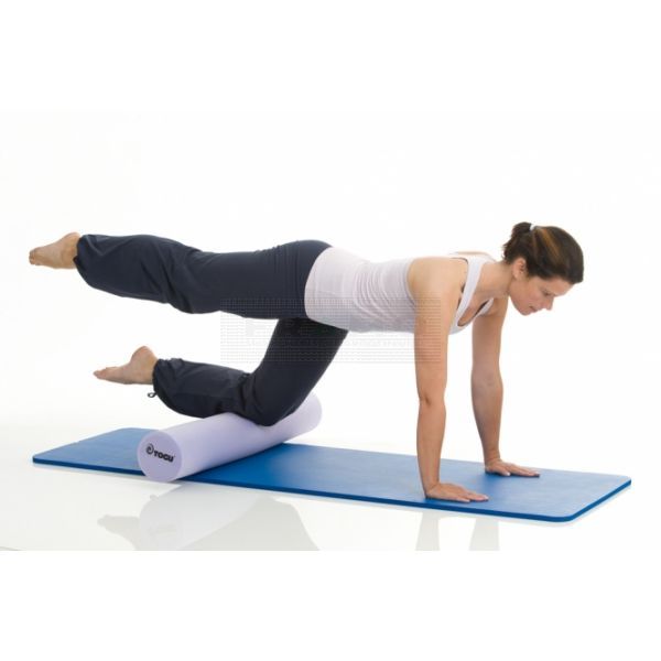 Togu Pilates Yoga foamroller 90 cm x 15 cm antraciet knie