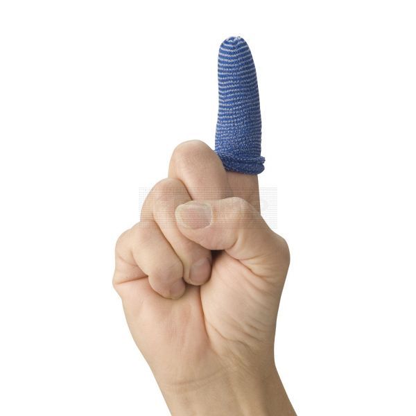 Vingerbob buisvormig vingerverband Large blauw à 5 stuks